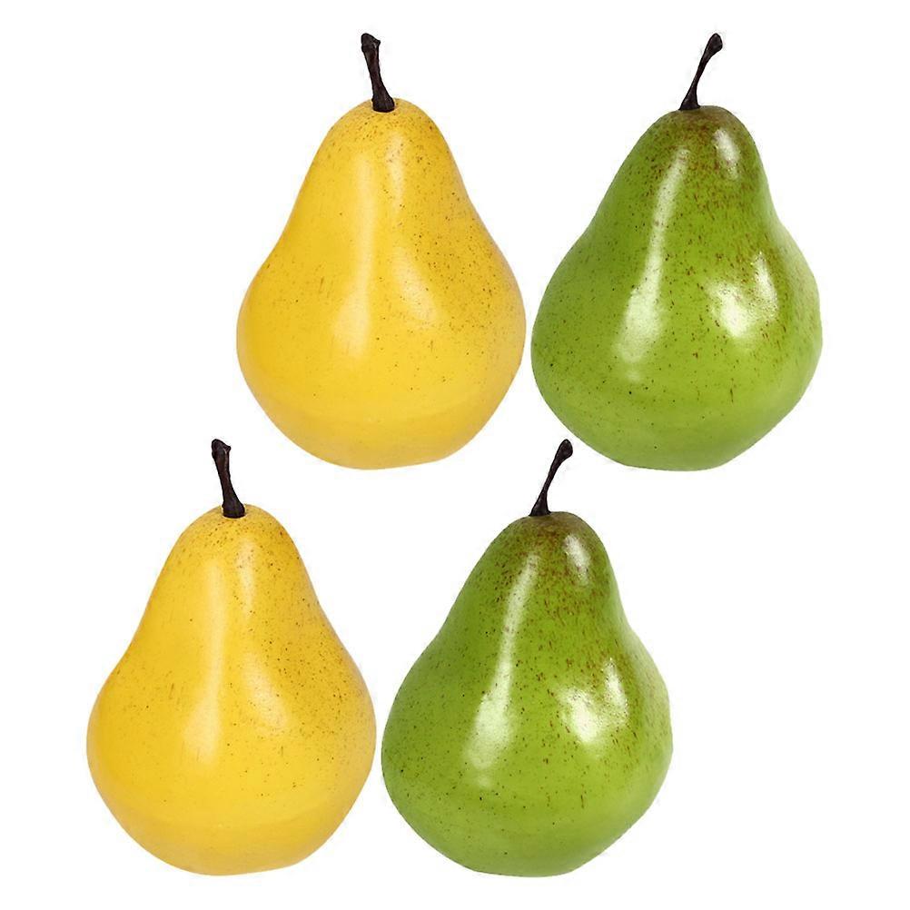 20 Pcs Simulated Pear Fruit Model For Market Decoration Ideal For Artists Lightweight Foam Design Green Colorful Props