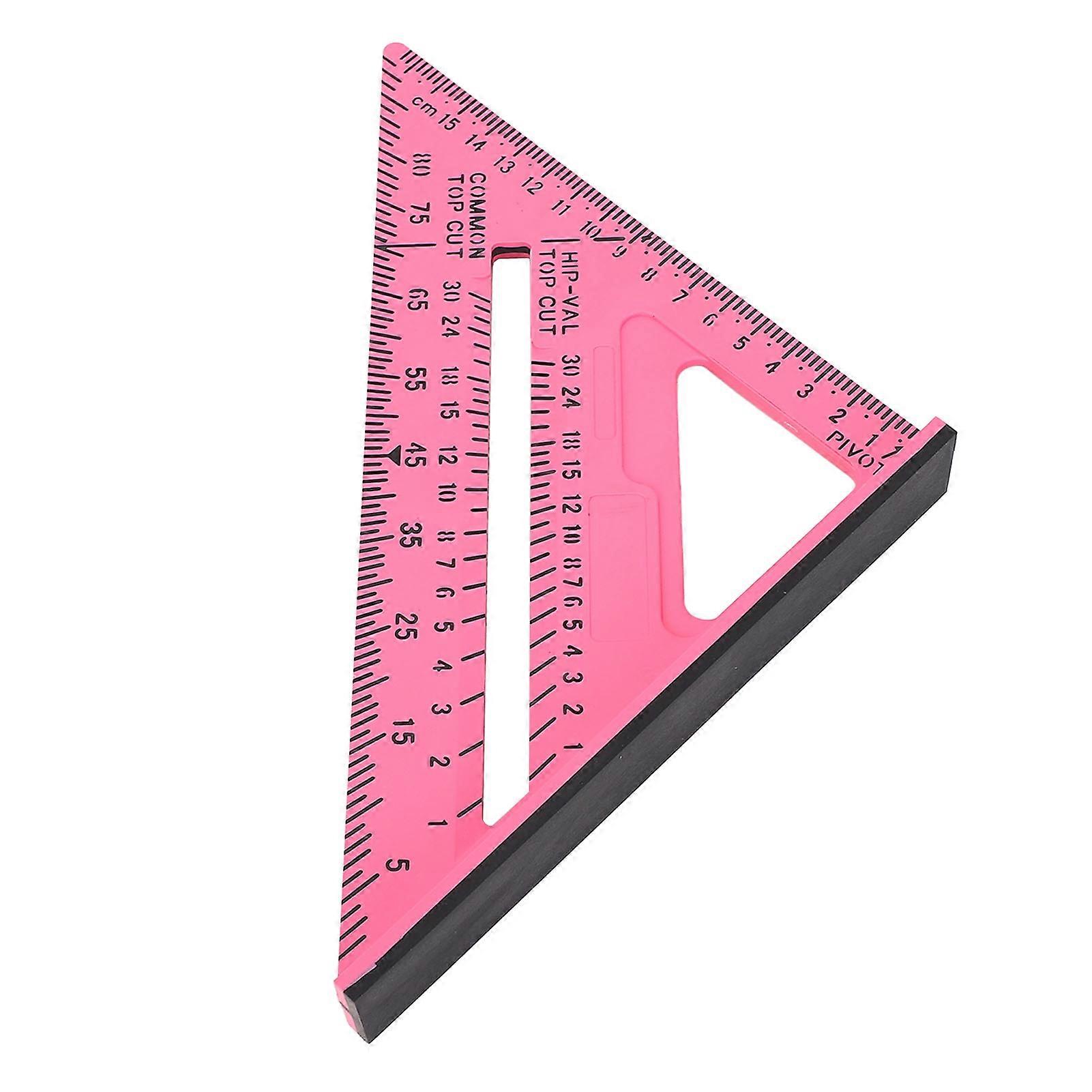 7 Inch Plastic Triangular Ruler 45° 90° Square Woodworking Tool