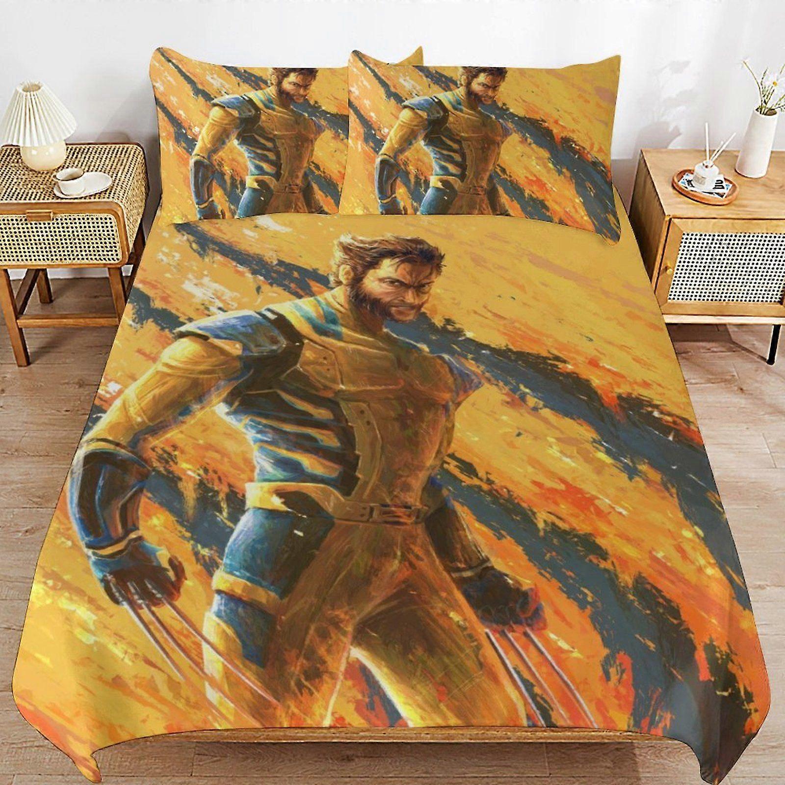 e216 X-Men Breathable Layer Comfortable Feel Soft Durable Fabric Bedding Duvet Cover Sets with Secure Closure d216