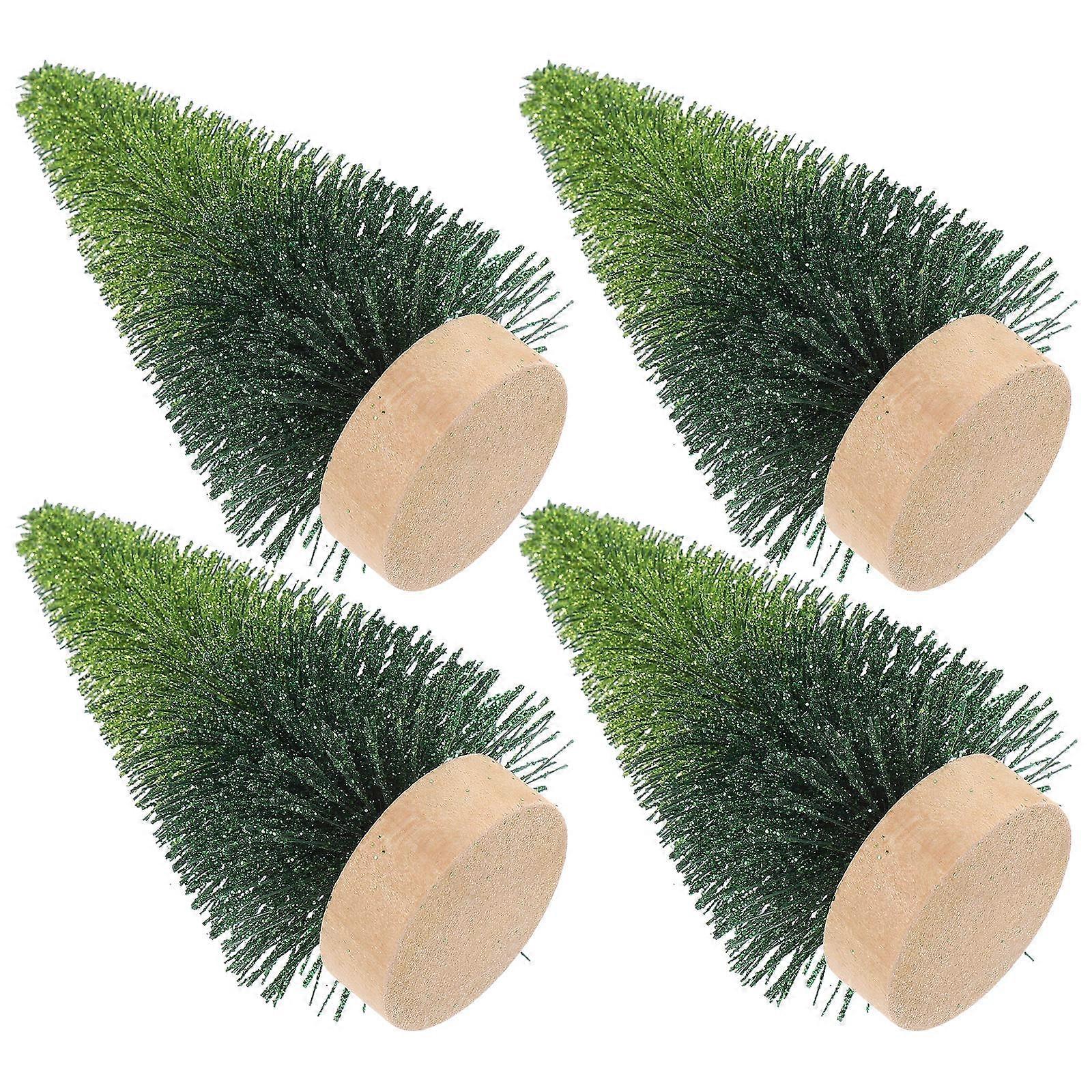 Mini Xmas Tree Decor for Festive Table Decoration 16Pcs Artificial Trees