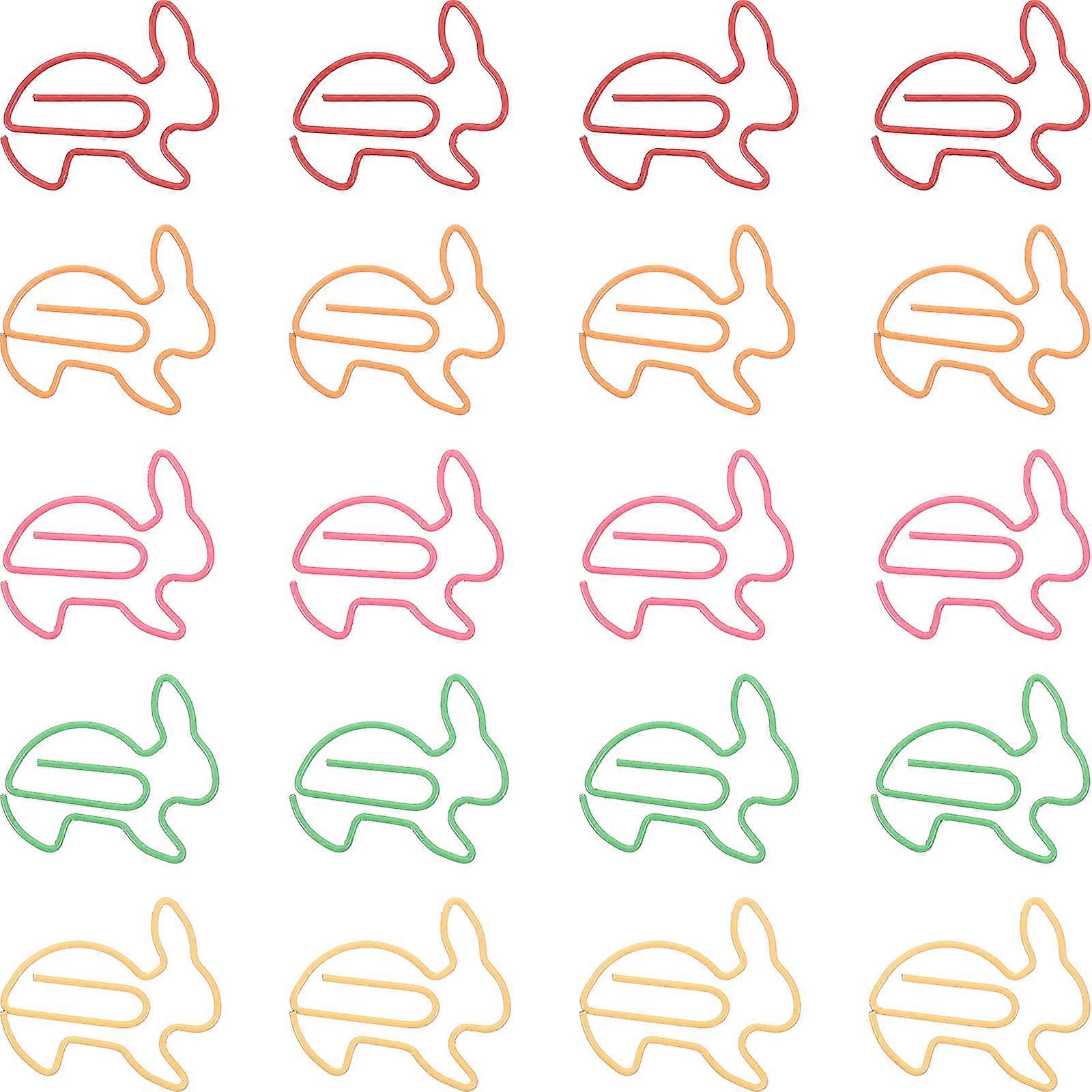 Office Rabbit Paper Clips for Binding Papers 40Pcs Metal Clips