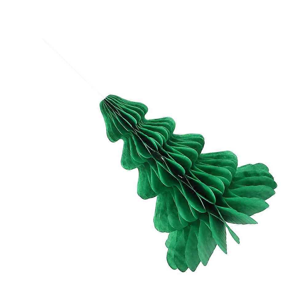 Green Honeycomb Paper Christmas Tree Hanging Decorations For Home Spaces 1Pack