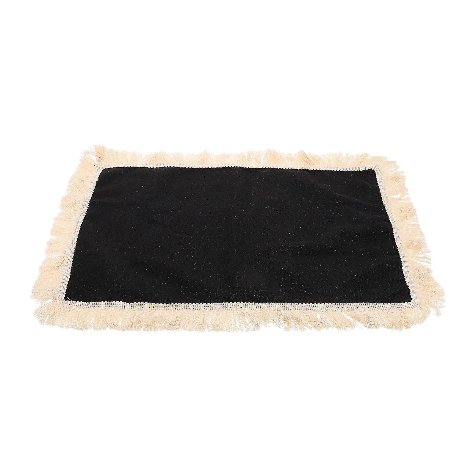 Rectangular Cotton Linen Placemats For Dining Table Decor With Black Color Suitable For Rustic Wedding Bridal Shower 1Pack