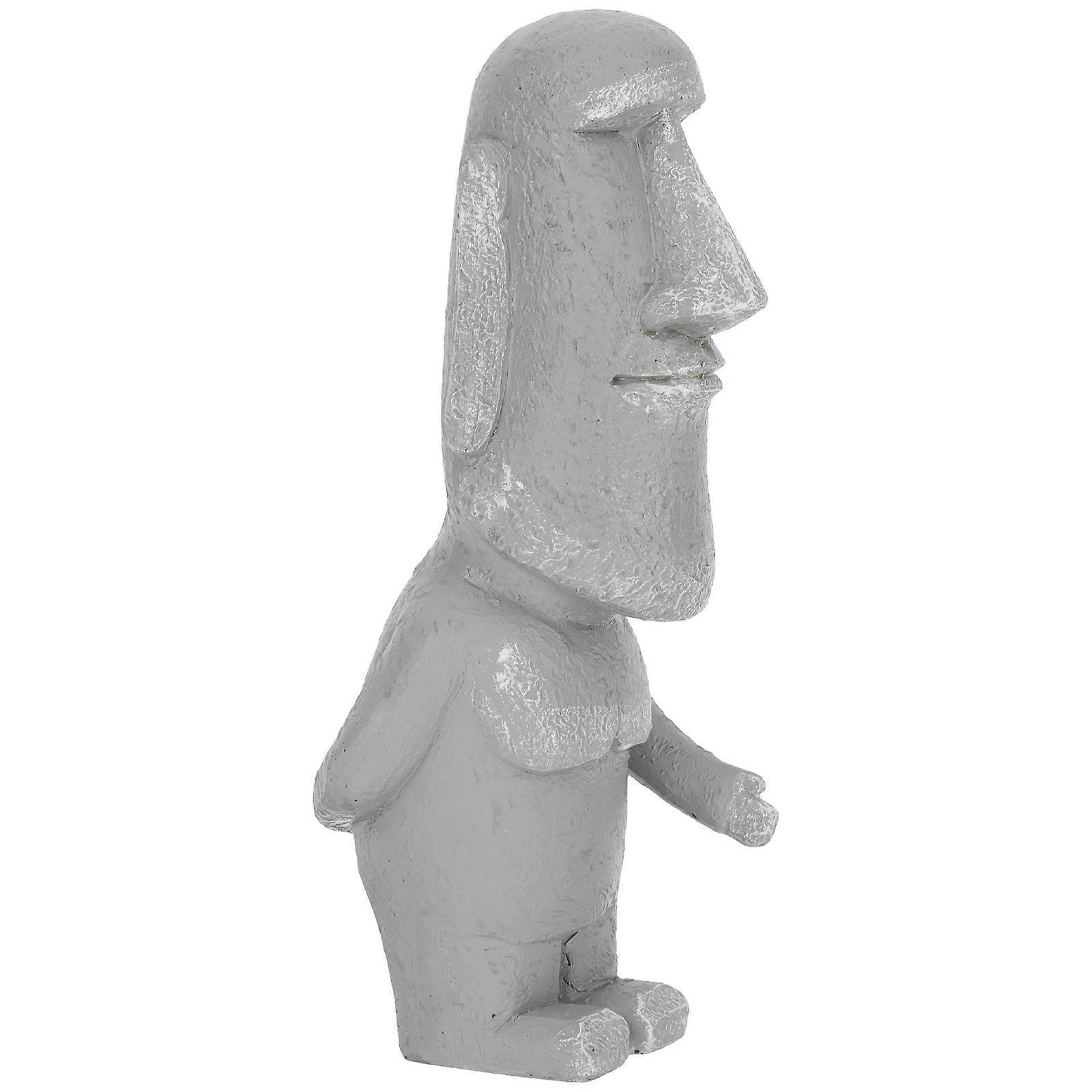 Resin Moai Desktop Decoration Creative Figurines for Wedding 2Pcs