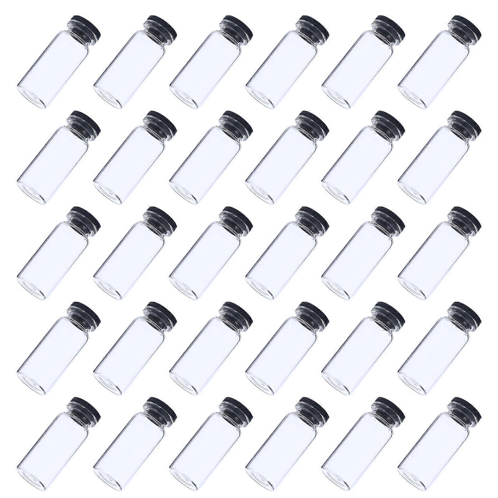 Transparent Vial Bottle for Storage with Caps 90Pcs Practical Clear Glass Vials
