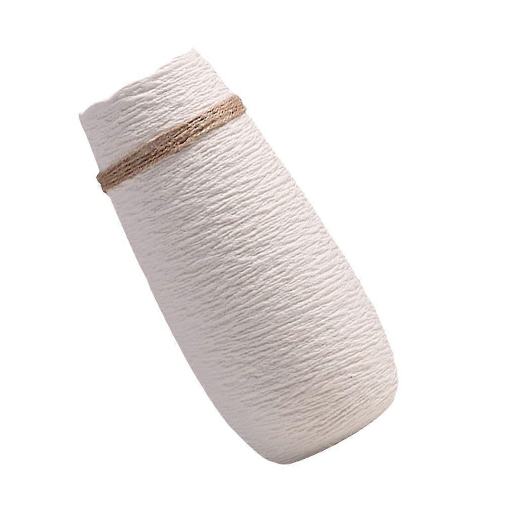 Simple Ceramic Flower Arrangement Vase for Decoration White 1Pcs