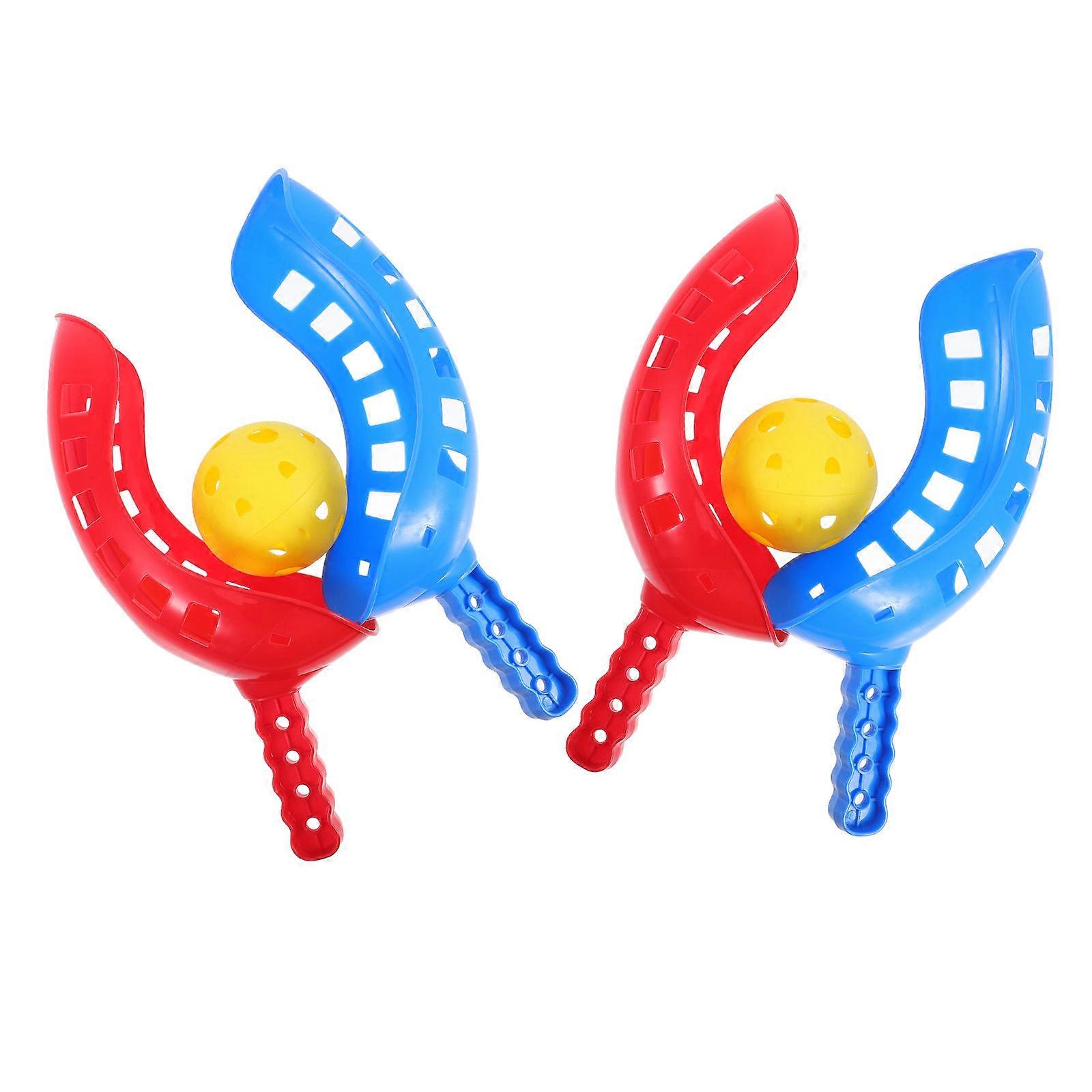 Garden Toss Game 2 Sets Backyard Games Children Above 3 Years Old Ergonomic Handle Throwing And Catching 2Pcs Balls