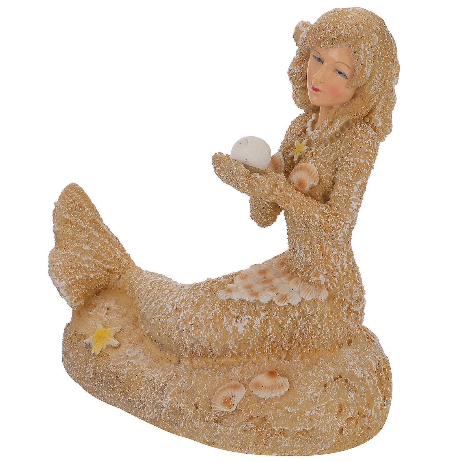 Fish Tank Mermaid Statue Decorative Model for Aquarium 2Pcs Assorted