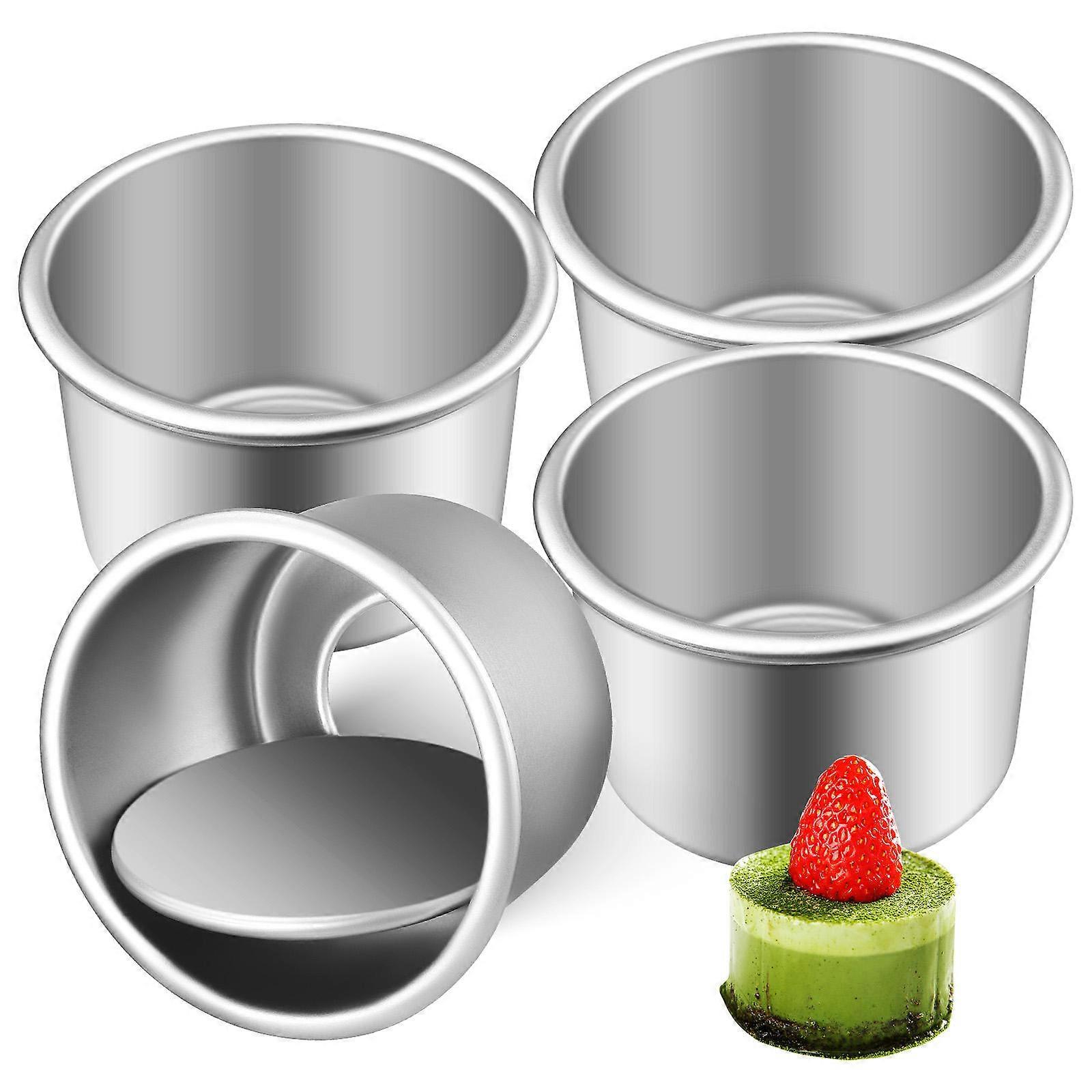 Aluminum Alloy Cake Pan Round for Baking 24Pcs with Removable Bottom