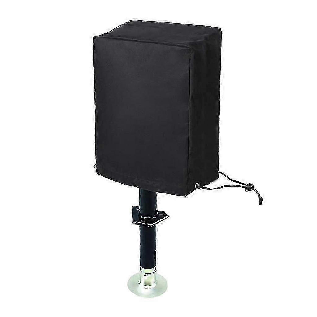 Protective Cover Universal Camper Jack Cover Waterproof Trailer Accessory Black