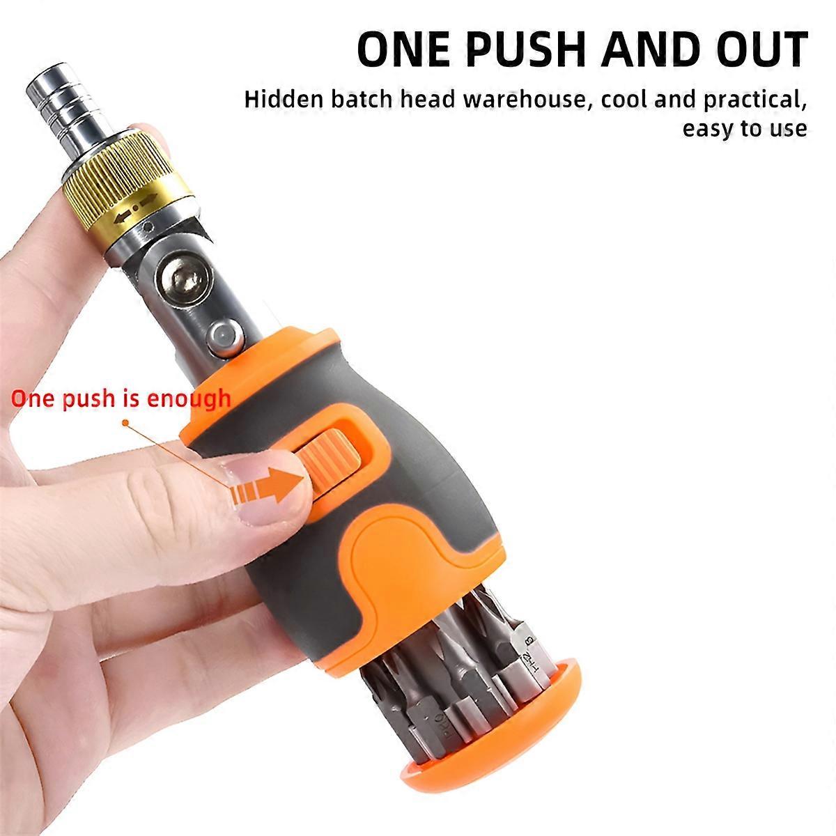 8in1 Mini Ratchet Screwdriver Precision Multi Tools Magnetic Bits Household Multi-Purpose Pocket Portable Screw Driver