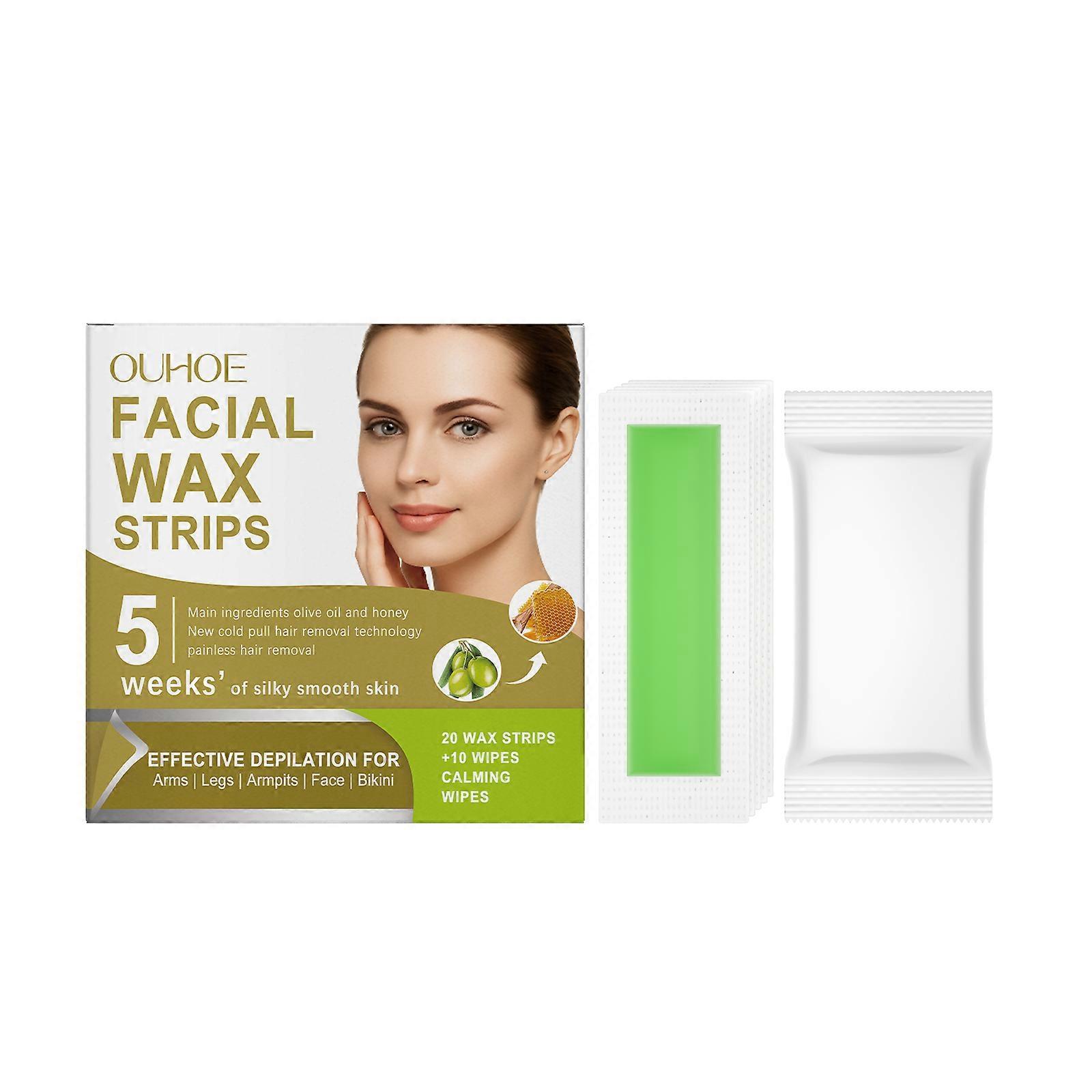 OUHOE Gentle Facial Hair Removal Wax, Paper Cleanses Facial Skin, Removes Hair Smoothly And Thoroughly Without Leaving Any Residue, And Is Portable Fo