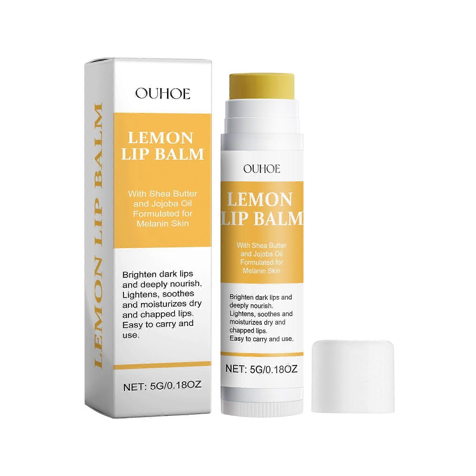 OUHOE Lemon and Ginger Lip Balm Moisturize and Moisturize with Lemon and Prevent dry and cracking Nourishing Lip Balm
