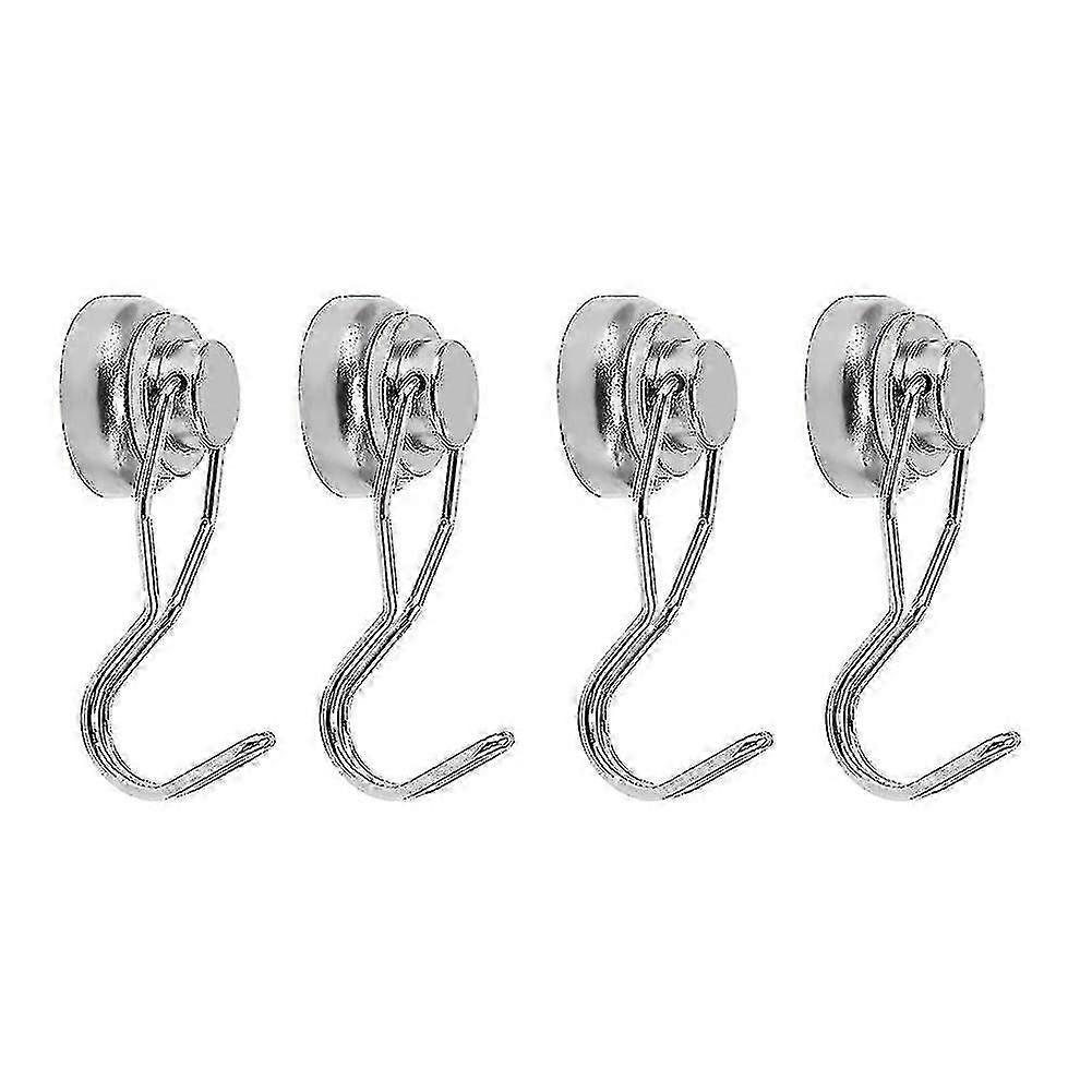 Swivel Magnetic Hooks Heavy Duty Neodymium Magnet Hooks 4 Pcs With Scratch Proof