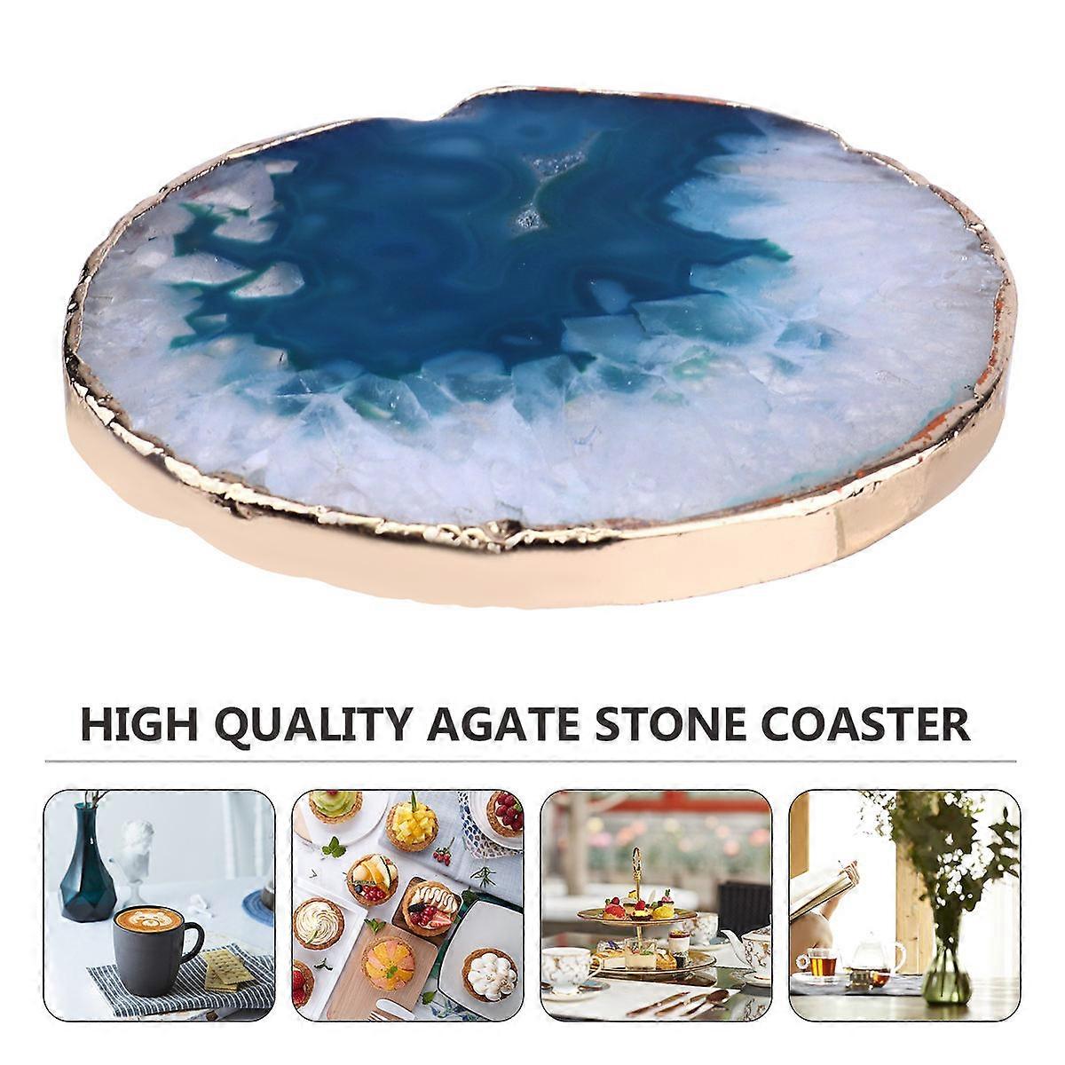 Agate Stone Coaster for Heat Insulation 1Pcs Creative Round Mug Pad