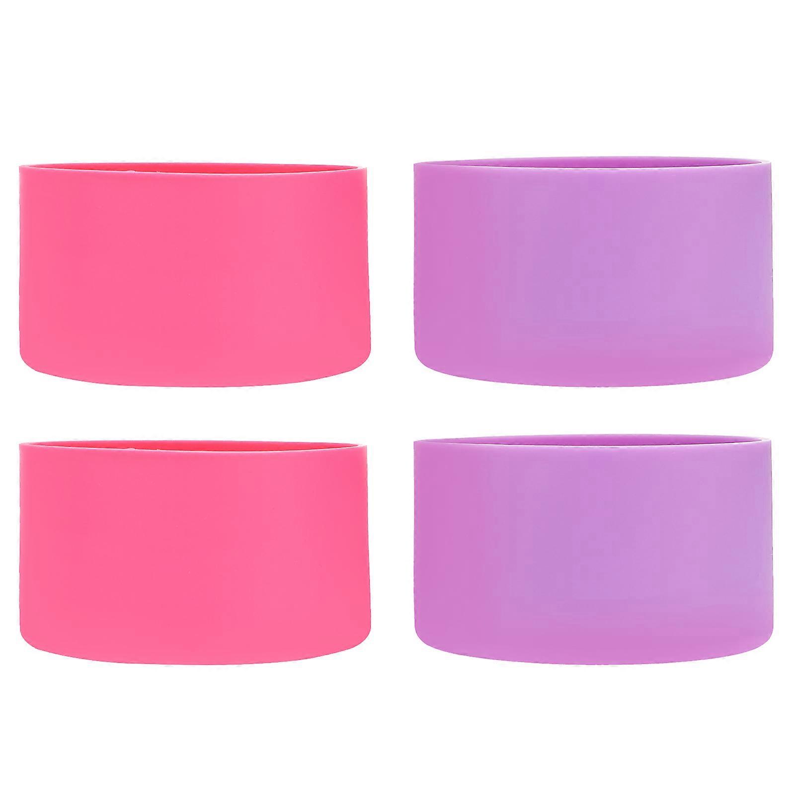 Silikonflaskbottenskydd för hushållsbruk, 4 st, lila