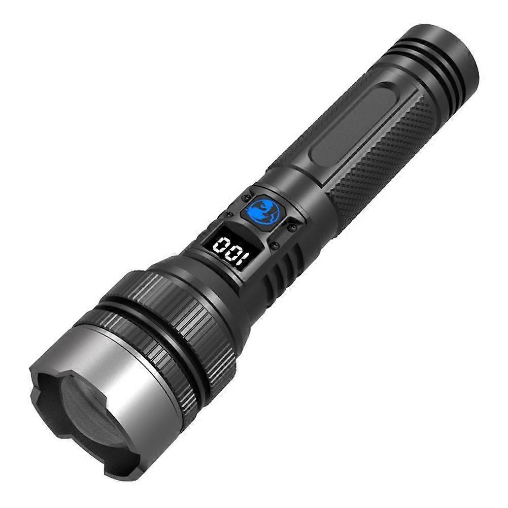 High Power Flashlight Super Bright LED Spotlight Long Range Flashlight with Battery Indicator