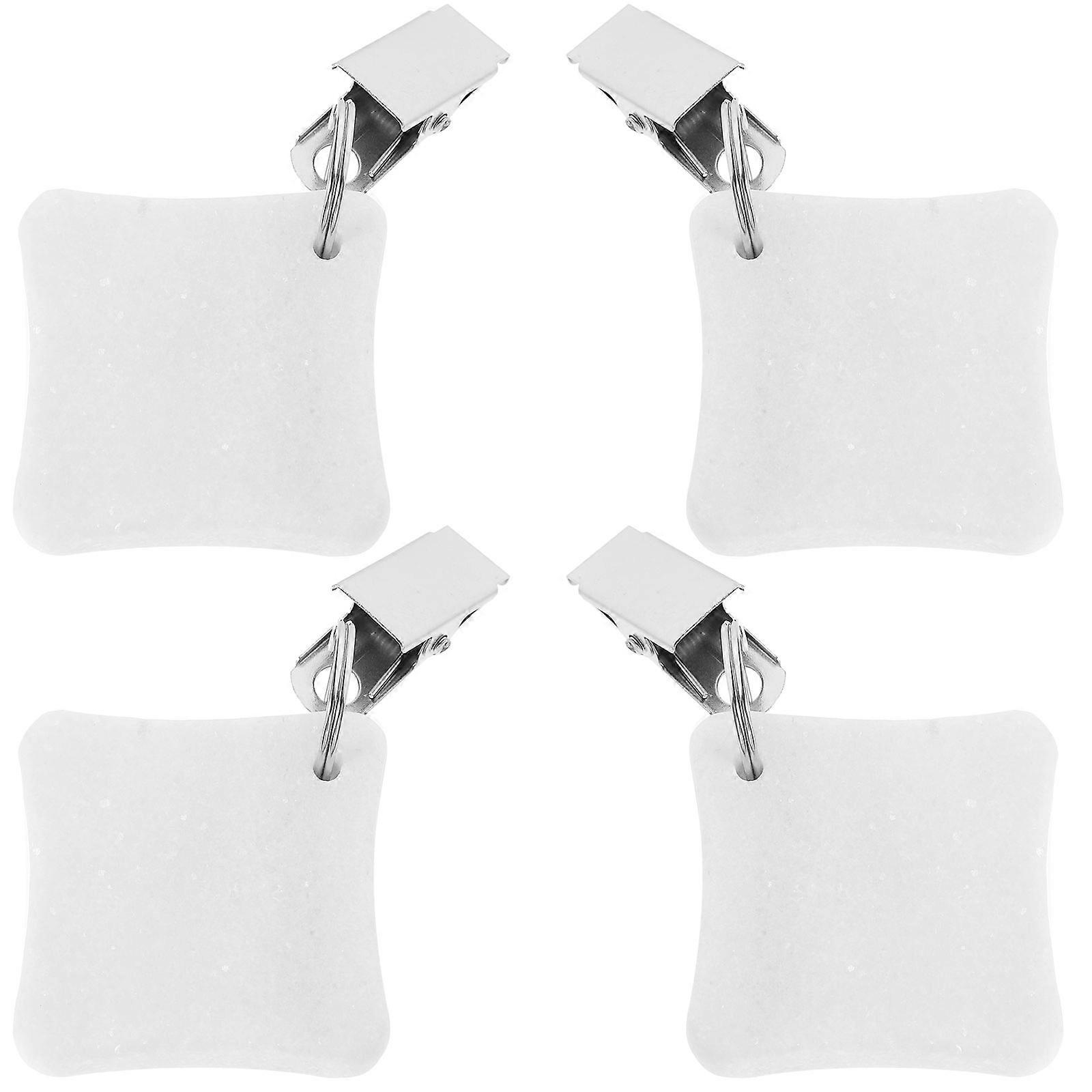 Tablecloth Weights with Metal Clip Stone Table Cover Weights for Home Use 8Pcs