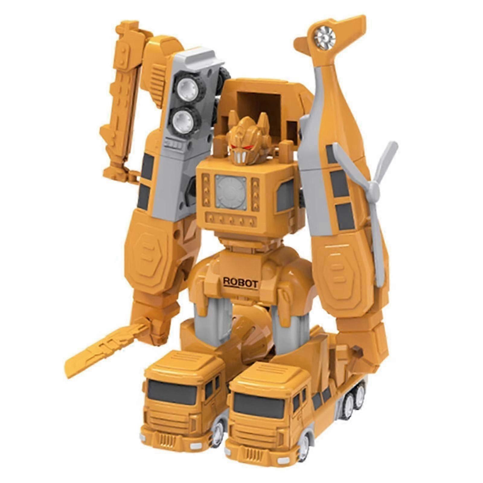 Magnetic Transform Engineering Car Assembled Toys Transforming Robot Toys Set For Boys 6 In 1 Construction Trucks Transform Robot Play Vehicles 26s