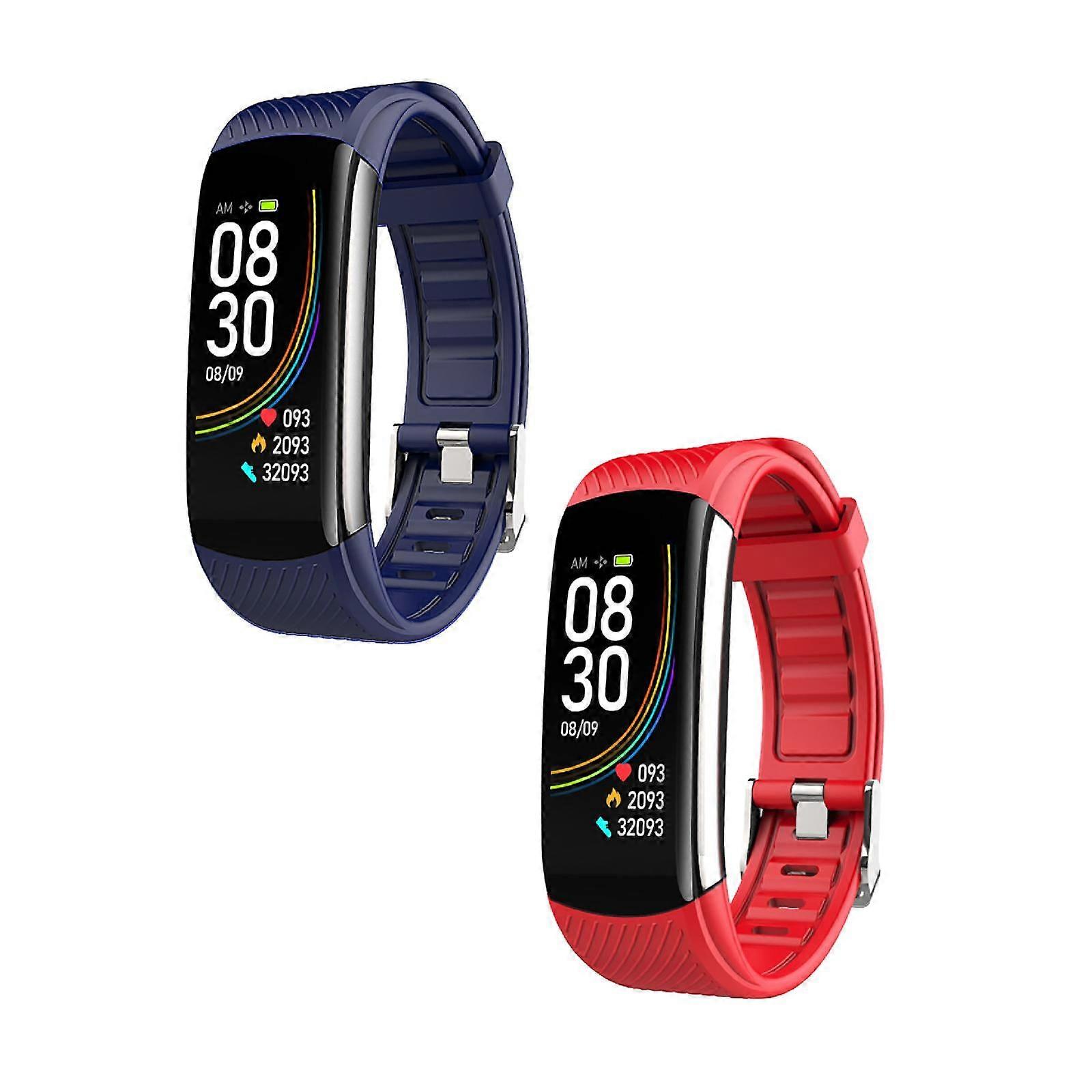 Smart Bracelet Color Screen Bluetooth Exercise Oxygen Sleep Gift *2PCS