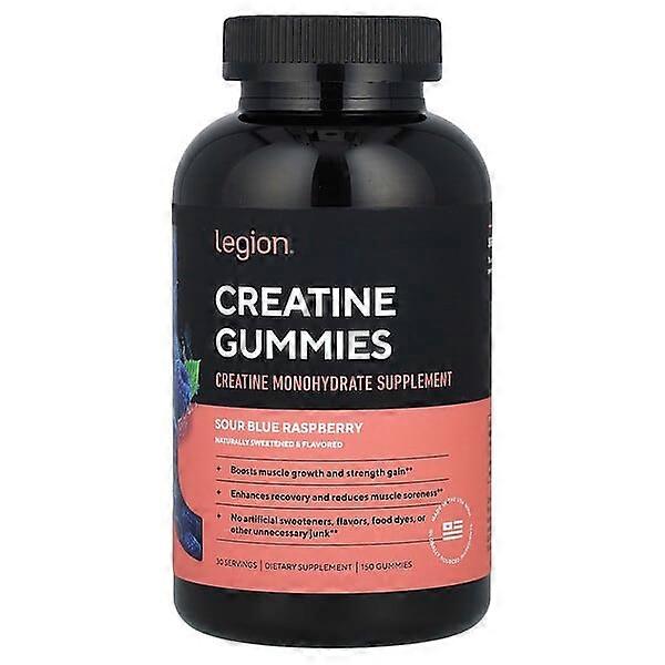 Legion Athletics, Creatine Gummies, Sour Blue Raspberry, 150 Gummies