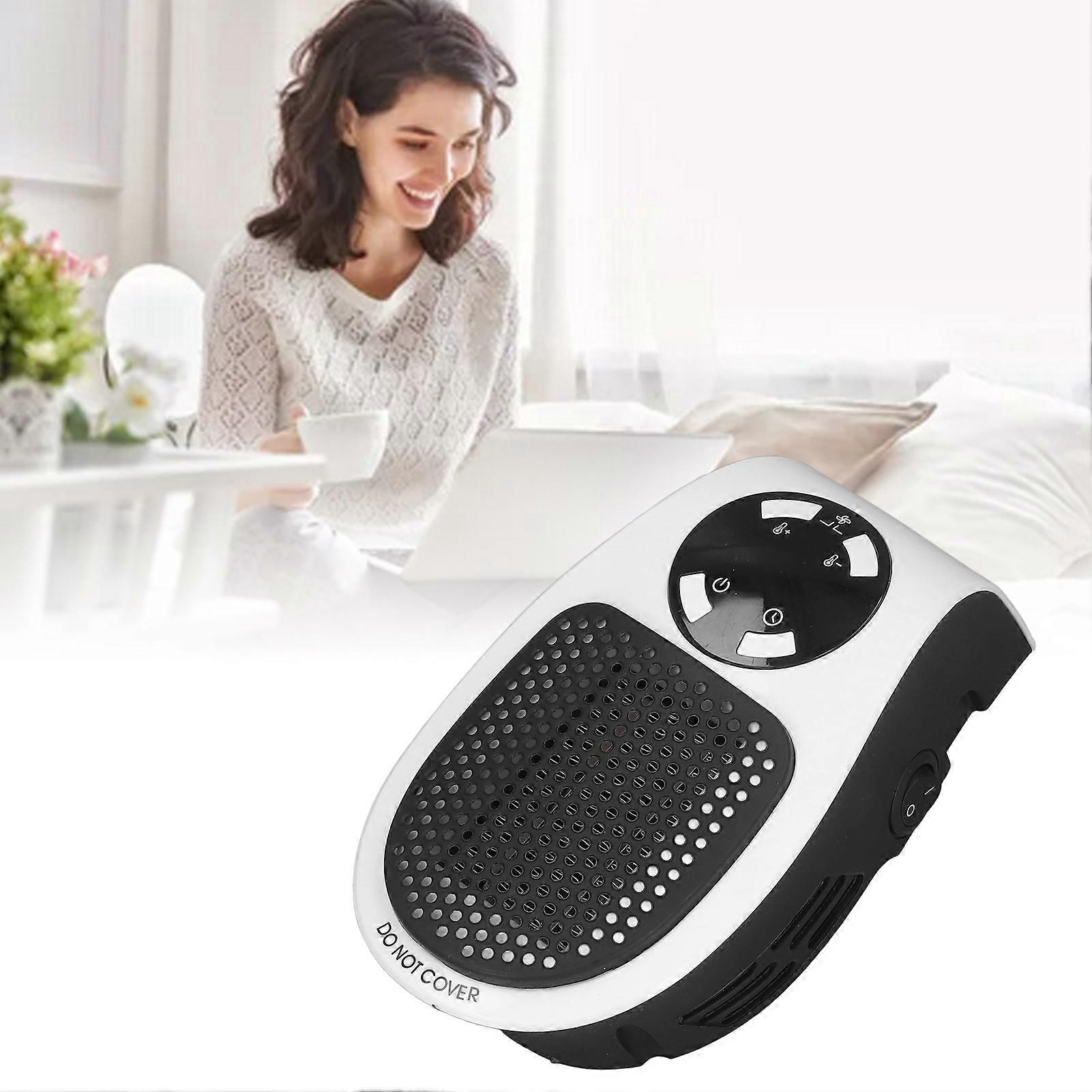 2PCS 500W PTC Ceramic Air Warmer Heater White ABS EU Plug 220V