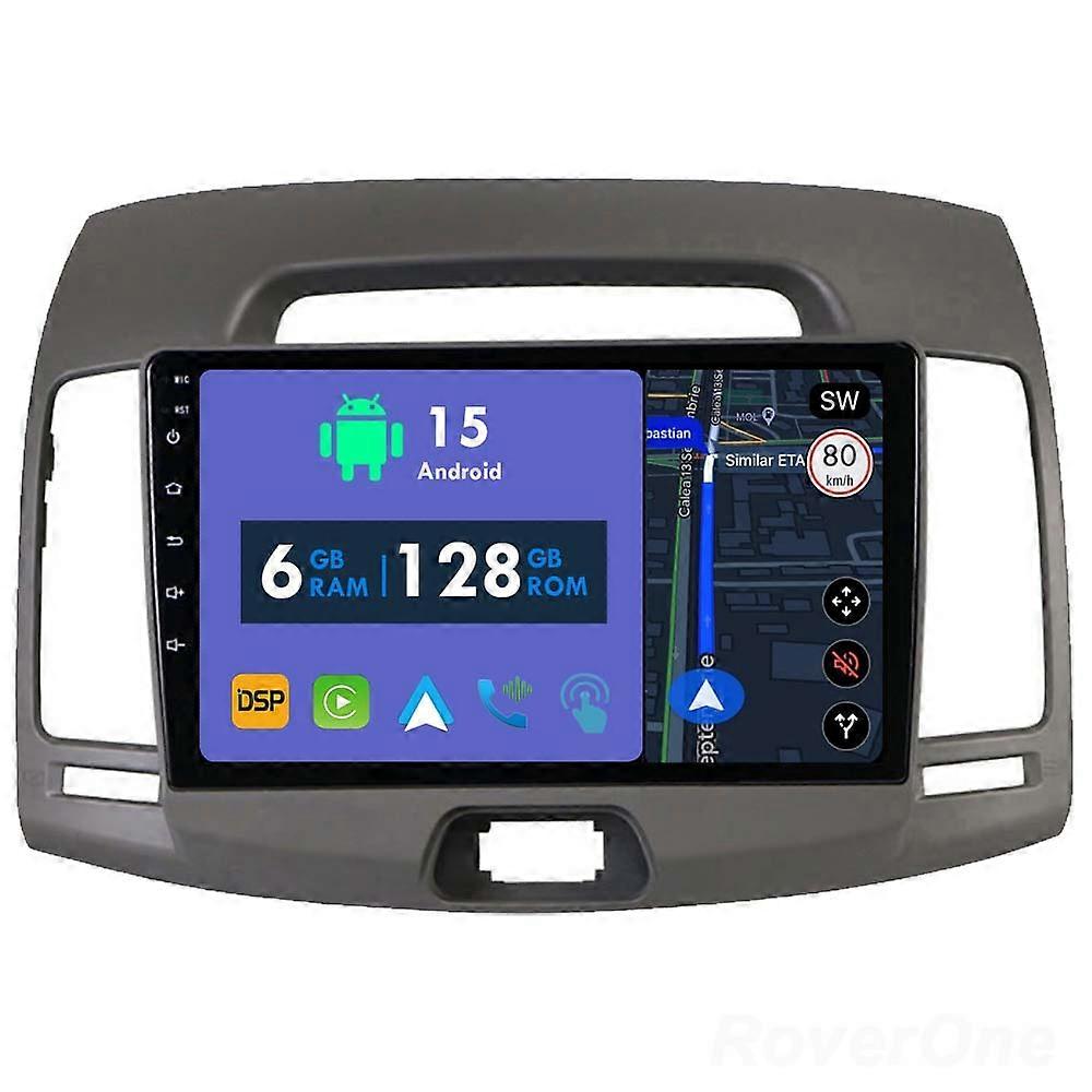 Car Radio 6G+128G CarPlay GPS Navigation Head Unit for Hyundai Elantra 4 HD 2006 - 2012 Android Auto Bluetooth Stereo Touch Screen
