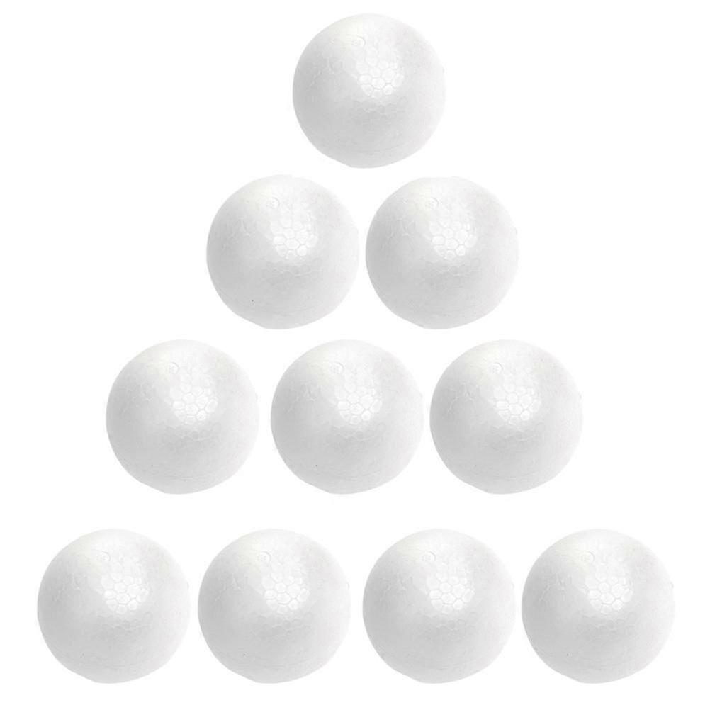 10pcs 4cm Christmas Decoration Modelling Craft Solid Polystyrene Balls Round Spheres (White)