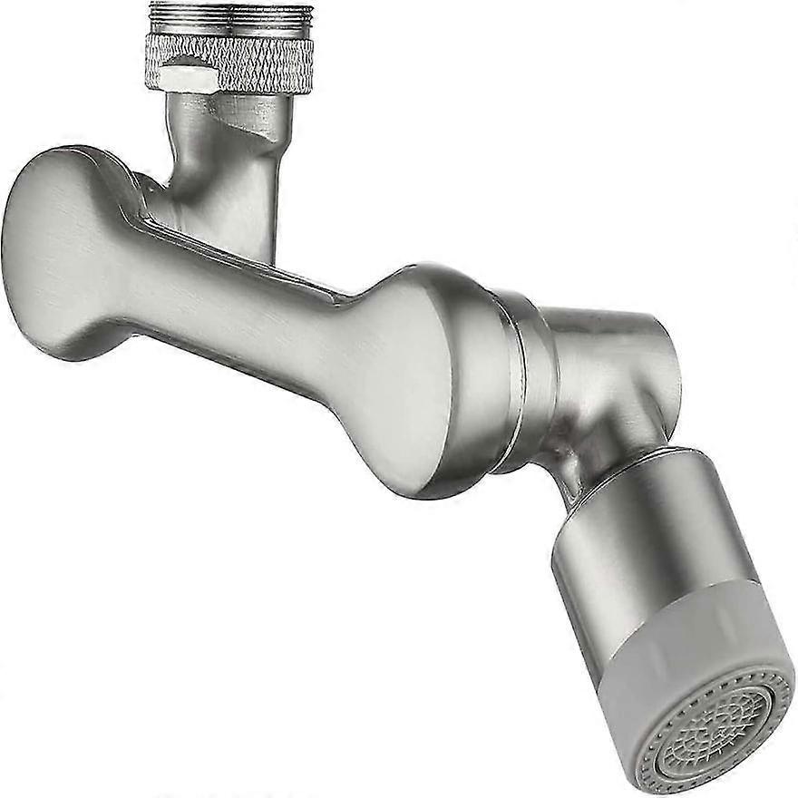 Rotating Splash Filter Faucet Extender for Bathroom Sink Nickel 1080 Dual-function Spray Head Aerator
