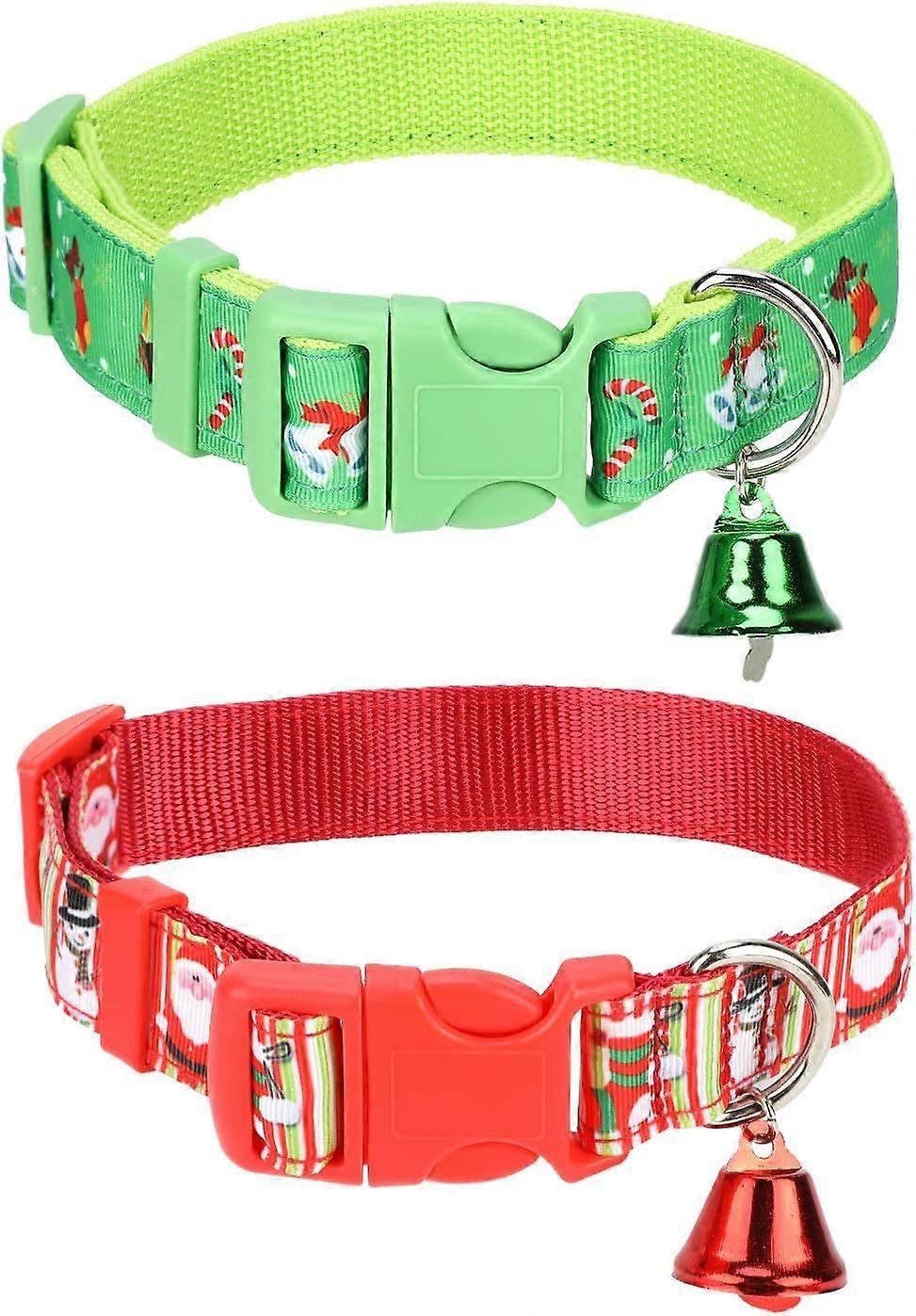 2-piece adjustable Christmas pet collar