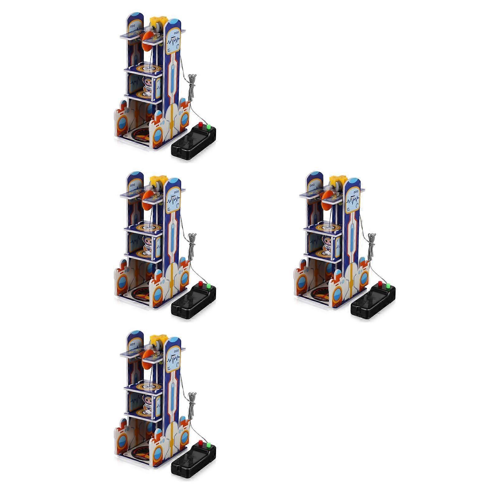 4 Sets  Elevator Toy Electric Model Assembled Science Technology Toy Science Building Project Small Elevator Toy Handmade Model