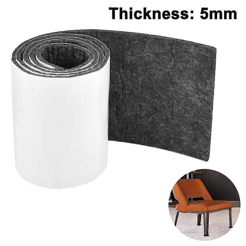 Hard Surface Felt Strips Self Adhesive Heavy Duty 10*100Cm Gray