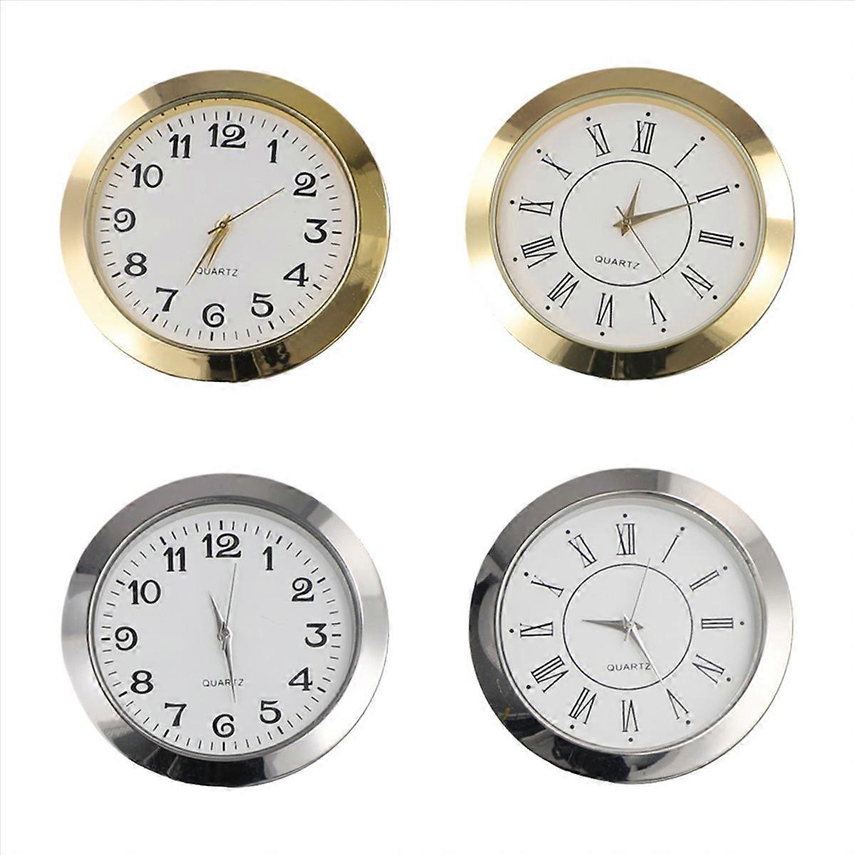 55mm Quartz Clock Retro Roman and Arabic Numbers Clock