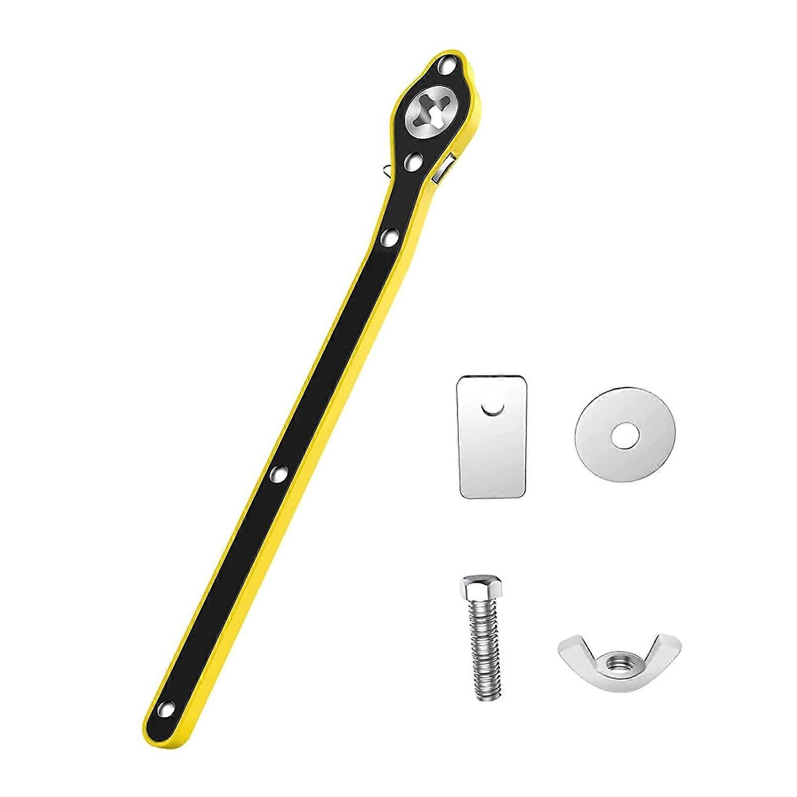 Compact and Durable Car Jacks Lug Wrench Tire Wheel Repair Tool with 360°Rotating Head Labor Saving Ratchet Wrench Multicolor
