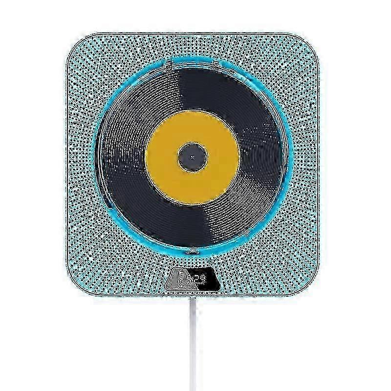 Portable CD Player with Wall-mounted Bluetooth High Fidelity Loudspeaker, Home o Loudspeaker with Remote Control(Blue)