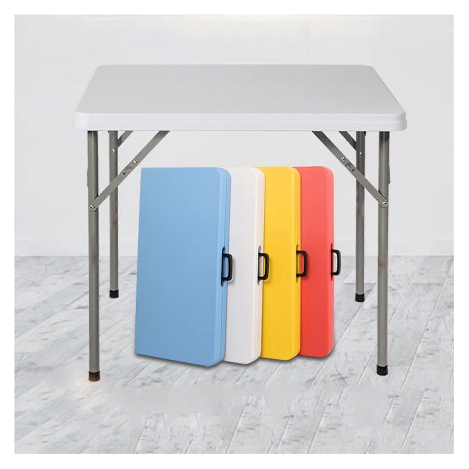 Folding Tables With Handle Portable Foldable Table 86 cm Square FoldInHalf BlowMolded Backyard Outdoor Picnic White