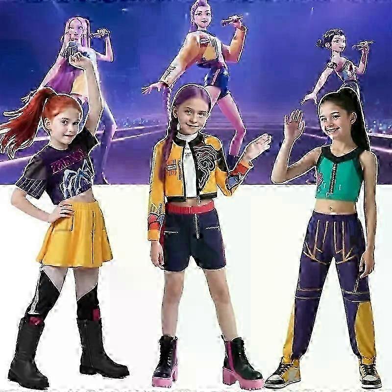 K ids G irls KPop デーモンハンターズ コスプレ ルミ ミラ ゾーイ コスチューム 仮装 衣装 コスチューム