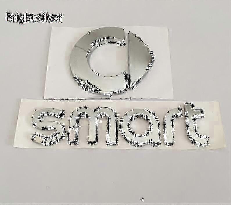 3D Smart Car Front Emblem Rear Trunk Decals Badge Sticker Styling Kit for Com