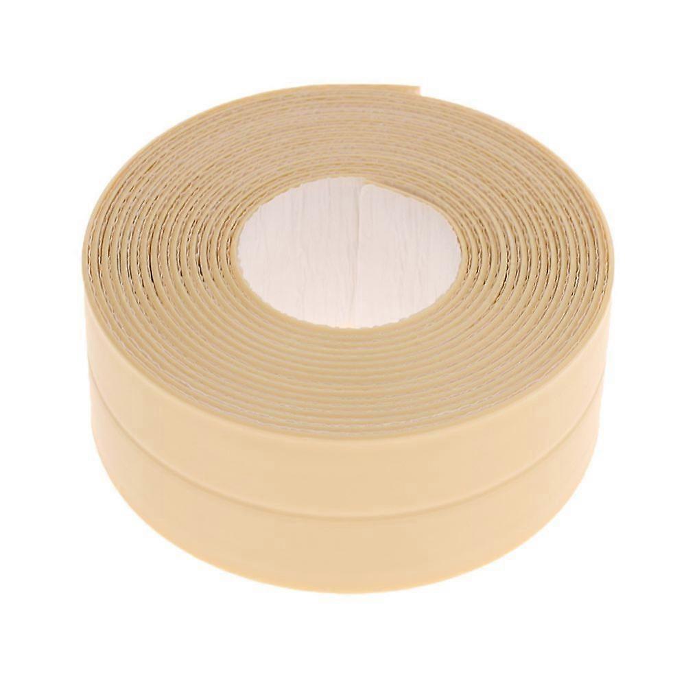 Beige Waterproof Kitchen Bathroom Mildew Proof Wall Joint Sealing Tape