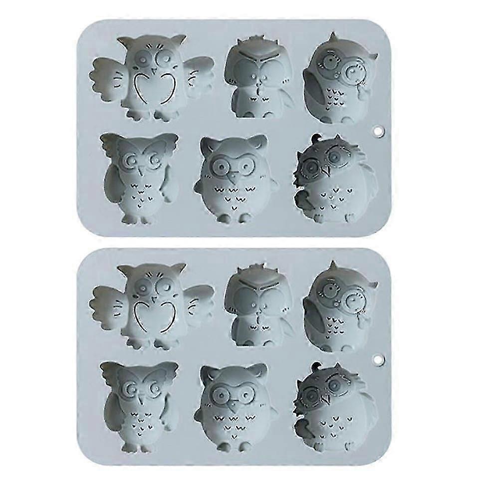 4Pcs Owl Silicone Cake Mold for Creative Baking At Home