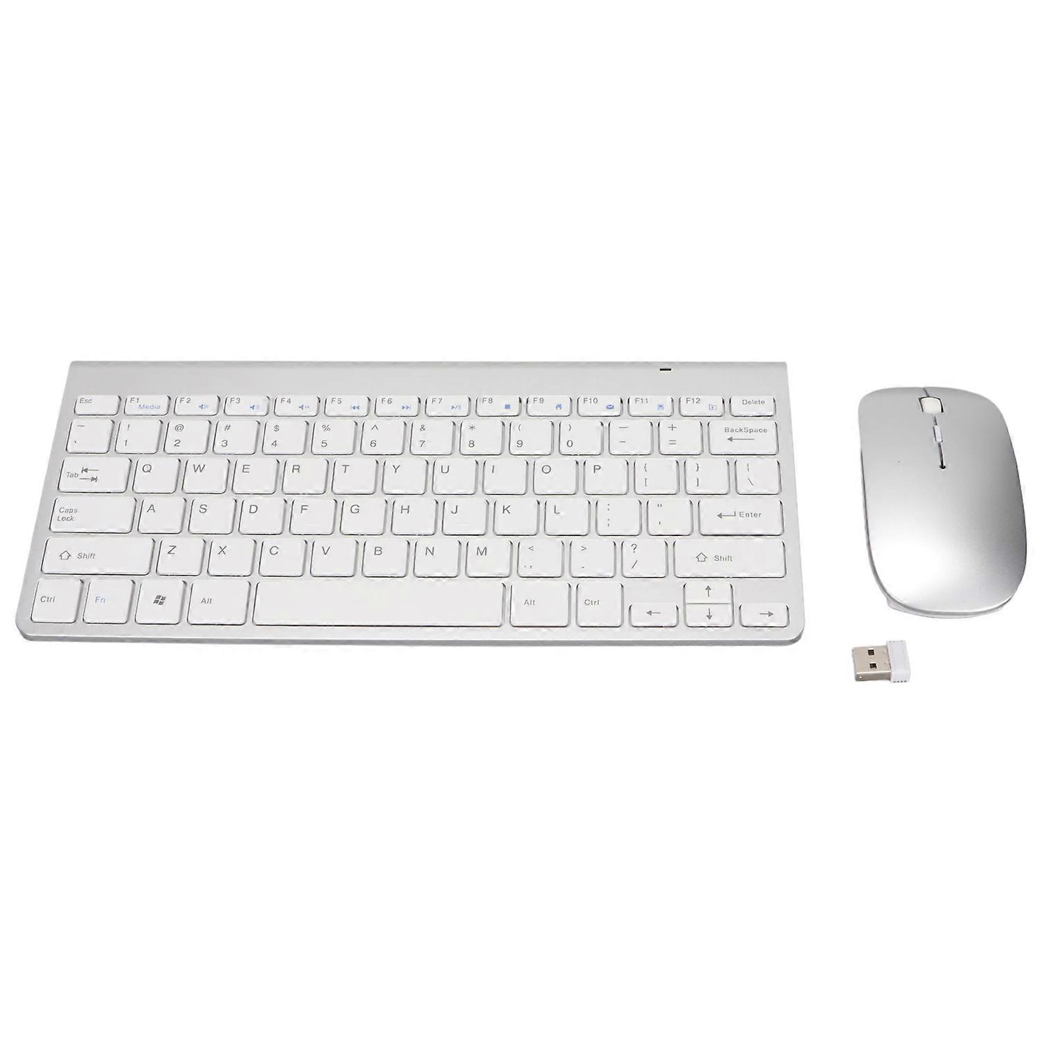 Keyboard Mouse Combo Wireless Sensitive Silent Adjustable DPI Ergonomic Design USB Receiver Keyboard