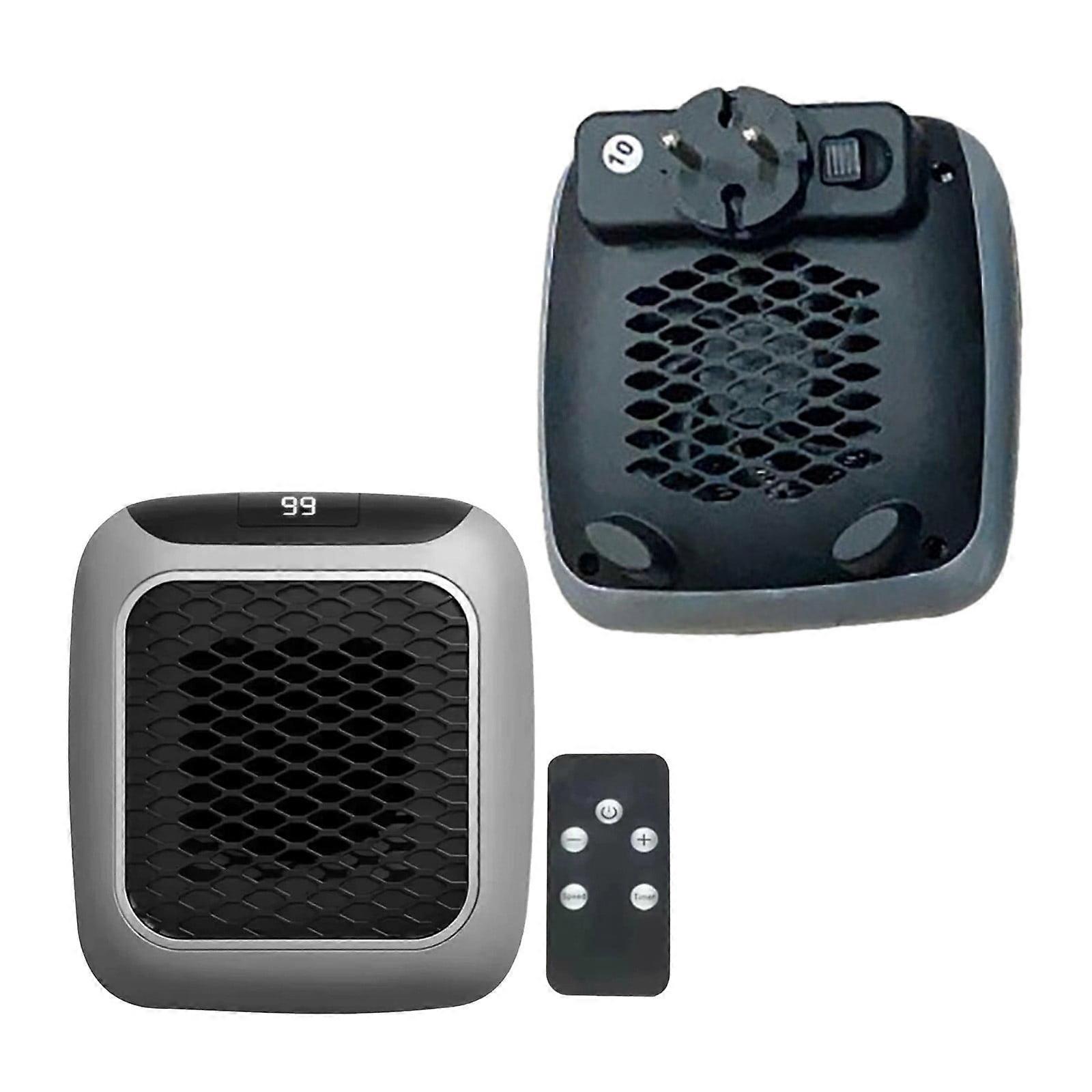 Lumiheat Heater Plug In, Ceramic Room Heater with Remote, Wall Mountable, Compatible with Standard Outlets (Gray)