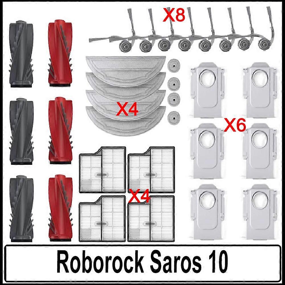 For Roborock Saros 10 Accessories Main Roller Side Brush Hepa Filter