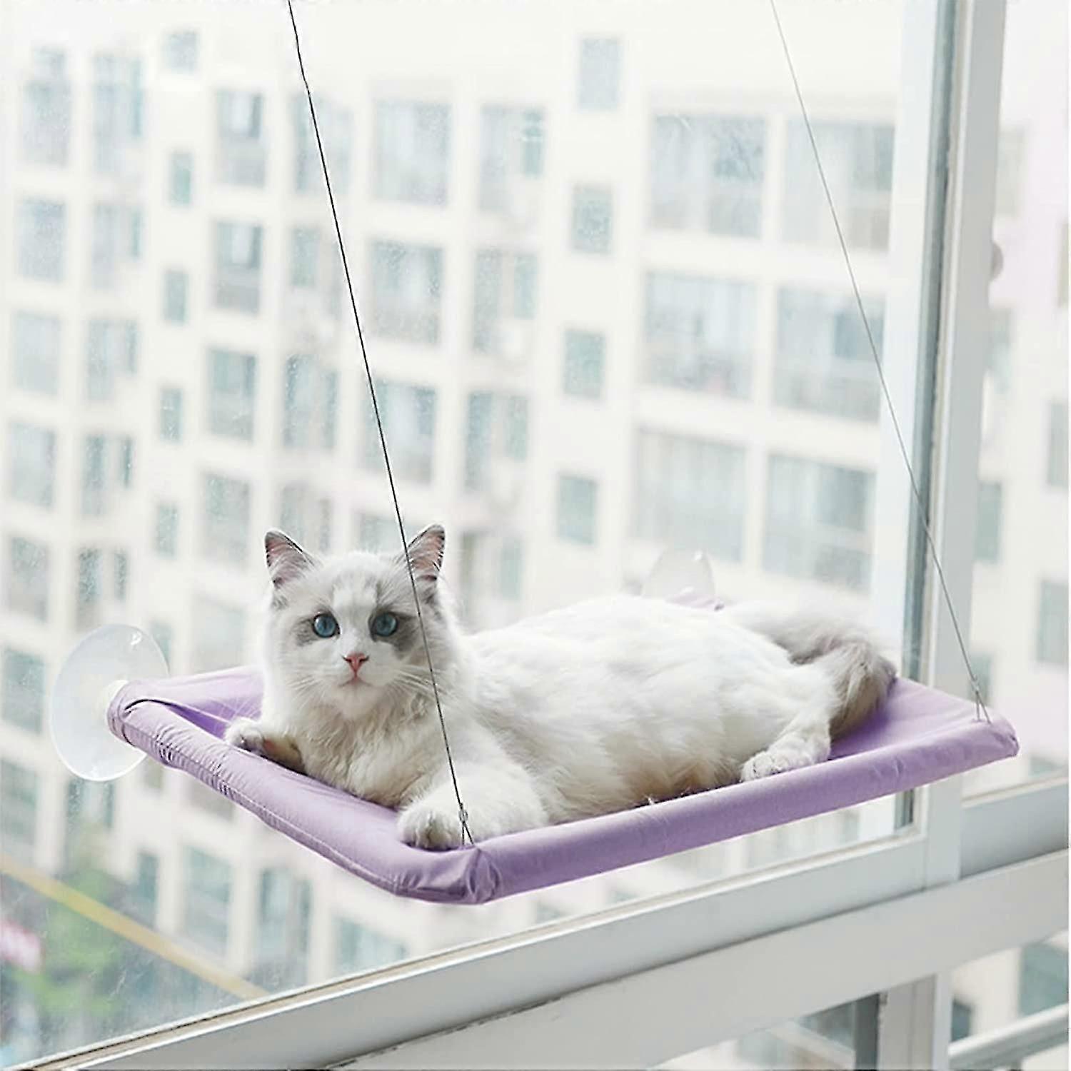 Warm Cat Window Perch with Strap and Suction Cups, Waterproof and Space Saving