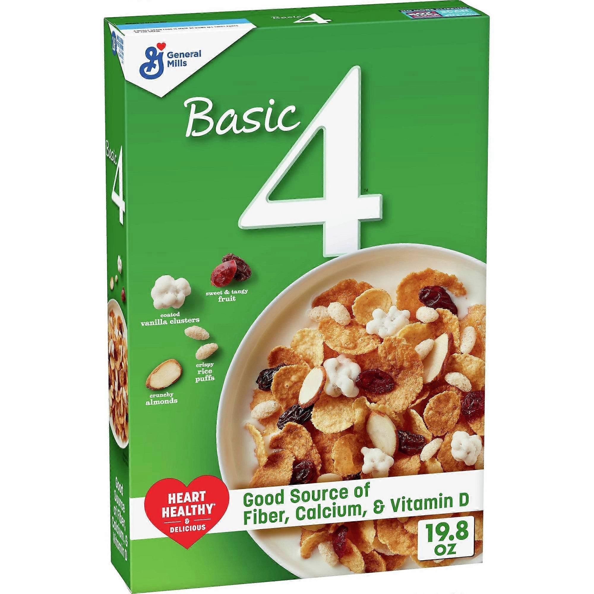 Basic 4 حبوب إفطار متعددة الحبوب مع الفواكه واللوز ، 19.8 أونصة