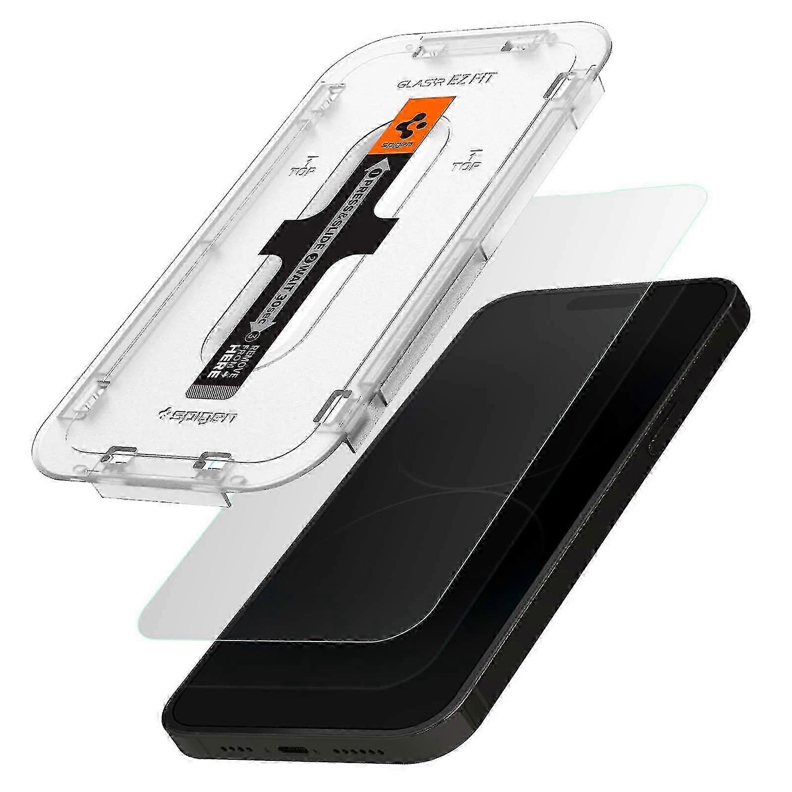 2 Screen Protectors iPhone 14 Pro Max Ez Fit Spigen TransparentTransparent A-X