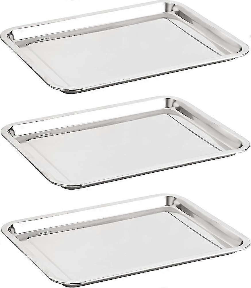 Serveringsbrett i rustfritt stål 40x30cm - polert brett / skuffer for gastronomi