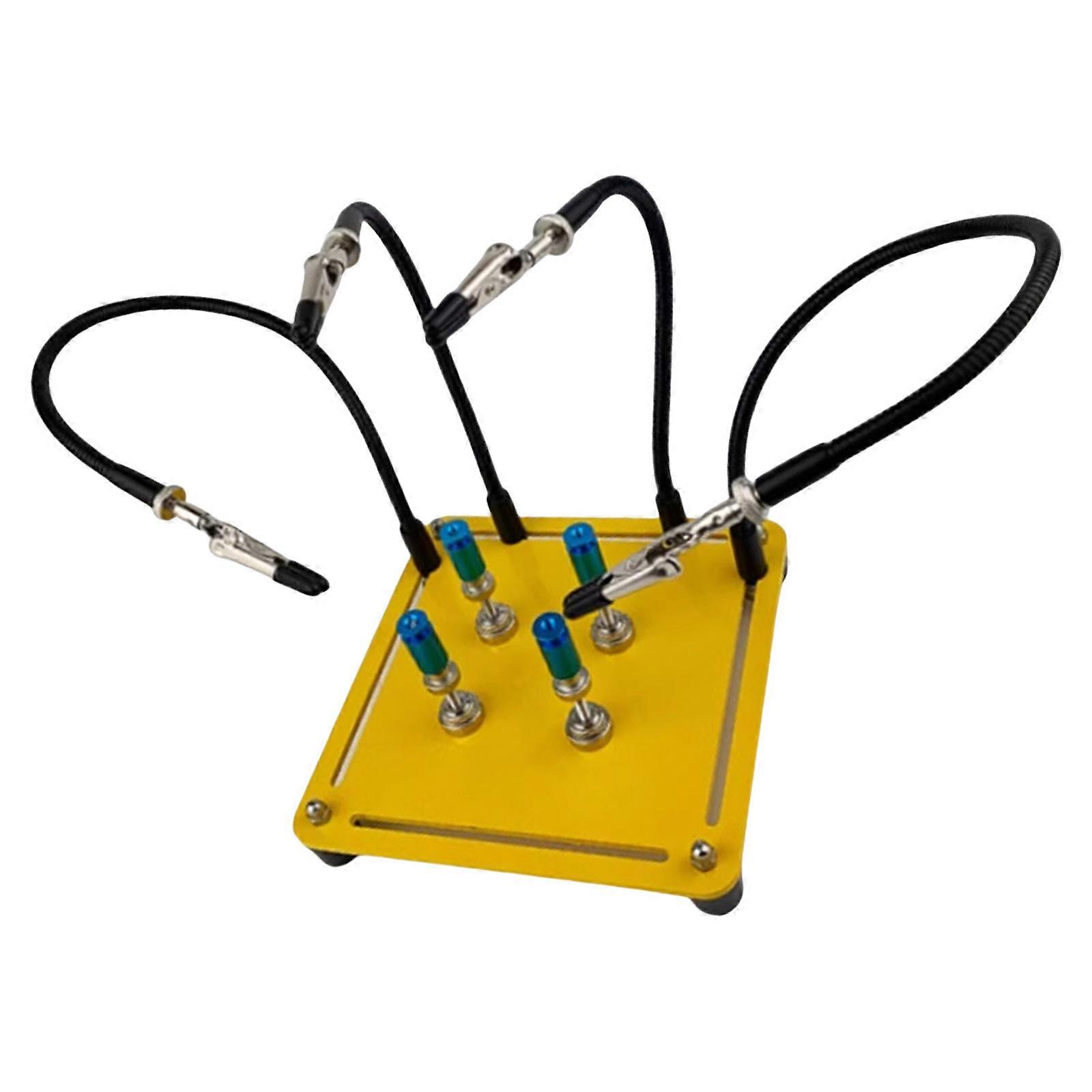 Multifunctional Magnetic Base Soldering Third Hand Tool with Adjustable Arm for Electronics Repair and Creative Projects Multicolor