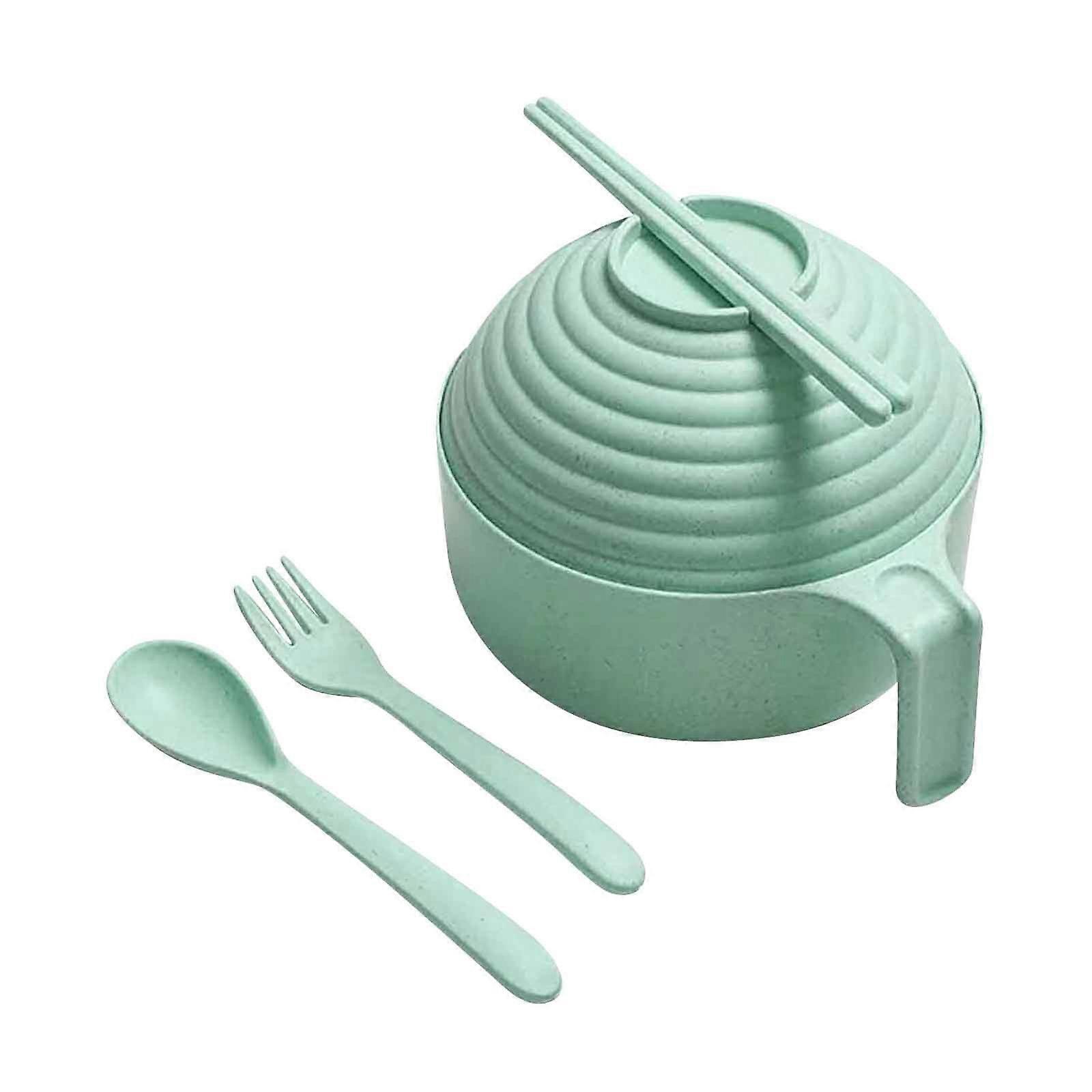 Zeceouar Instant Noodle Bowl with Lid, Tableware Set with Chopsticks, Compatible with Dorm & Home Use – Summer Savings Deal!
