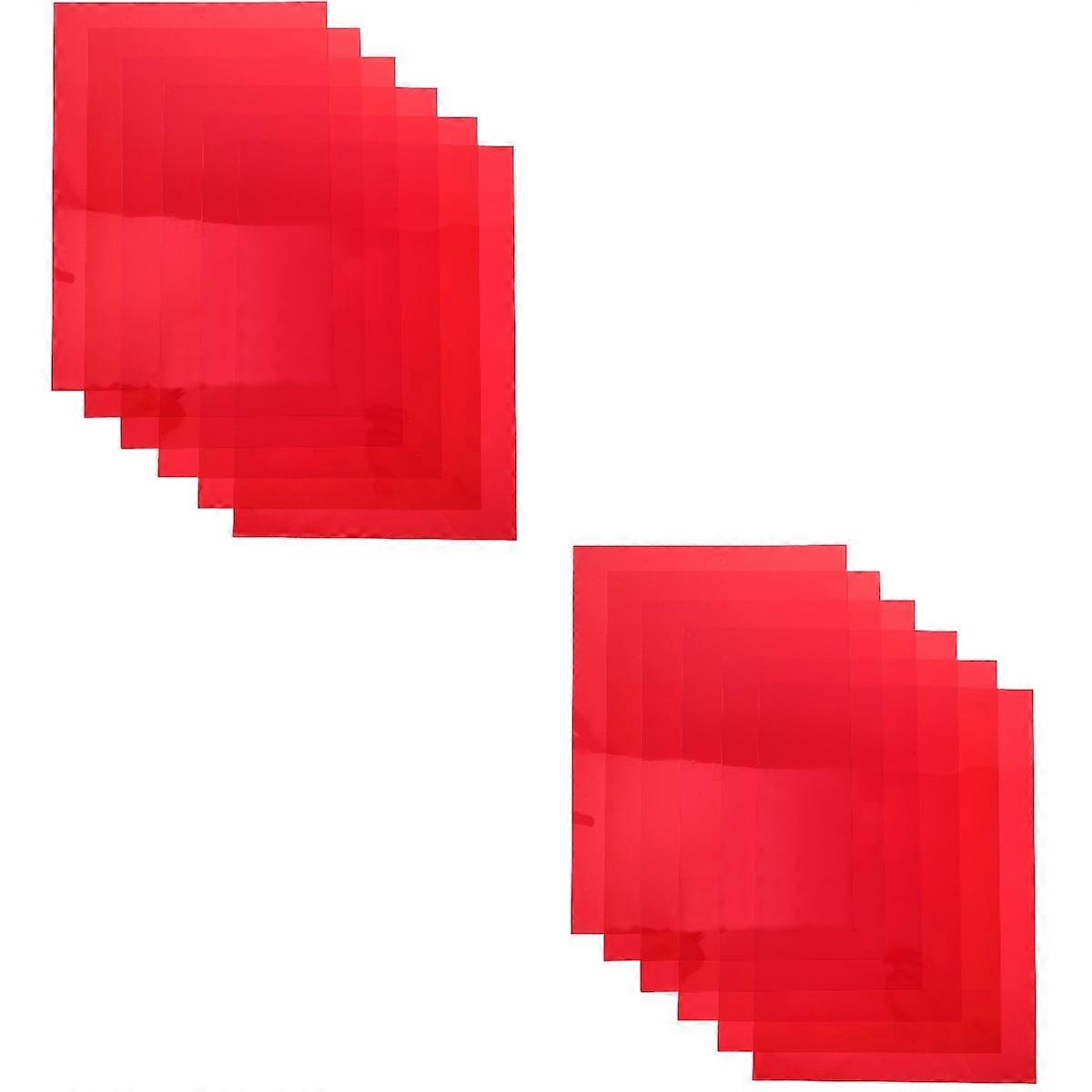 12 pcs Light Diffuser Sheet Colored Light Gels Colored Sheets Light Gel Filter Sheet